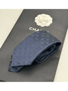 CC logo 24A season tie silk navy AAA134 - CHANEL - BALAAN 4