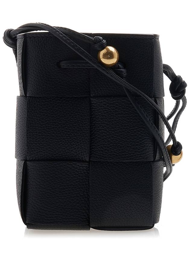 Cassette Intrecciato Mini Bucket Bag Black - BOTTEGA VENETA - BALAAN 2