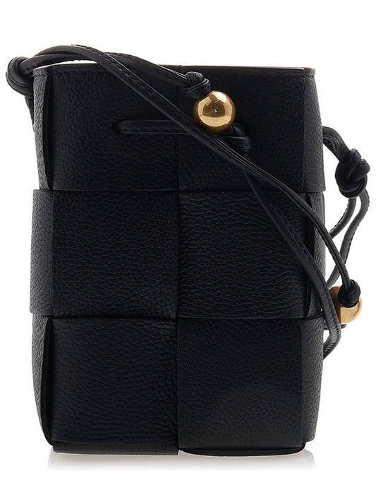 Maxi Intrecciato Leather Bucket Bag Black - BOTTEGA VENETA - BALAAN 2
