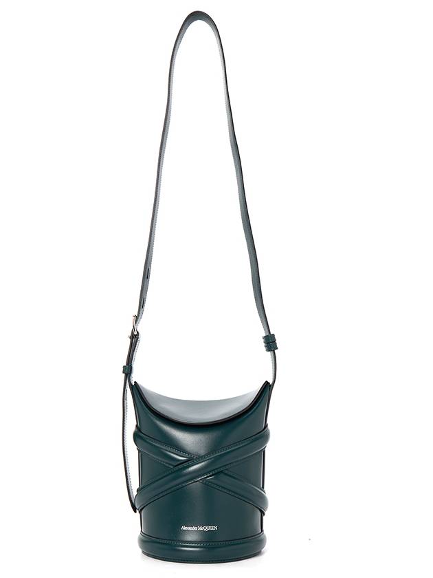 The Curve Small Bucket Bag Forest Green - ALEXANDER MCQUEEN - BALAAN.