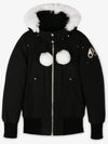 Original Debbie Bomber Jacket White Shearling Black - MOOSE KNUCKLES - BALAAN 3