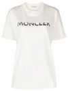 Logo Sequin Cotton Short Sleeve T-Shirt White - MONCLER - BALAAN 2