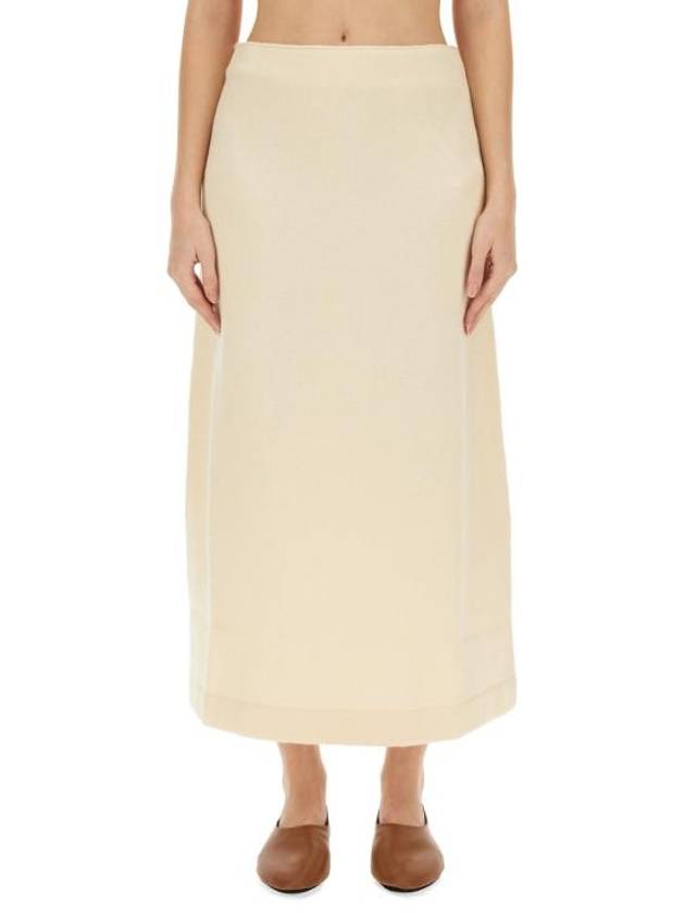 Midi Skirt J02MA0156 J14614109 IVORY - JIL SANDER - BALAAN 1