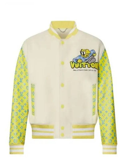 Monogram Playground Varsity Bomber Jacket Ivory - LOUIS VUITTON - BALAAN 2