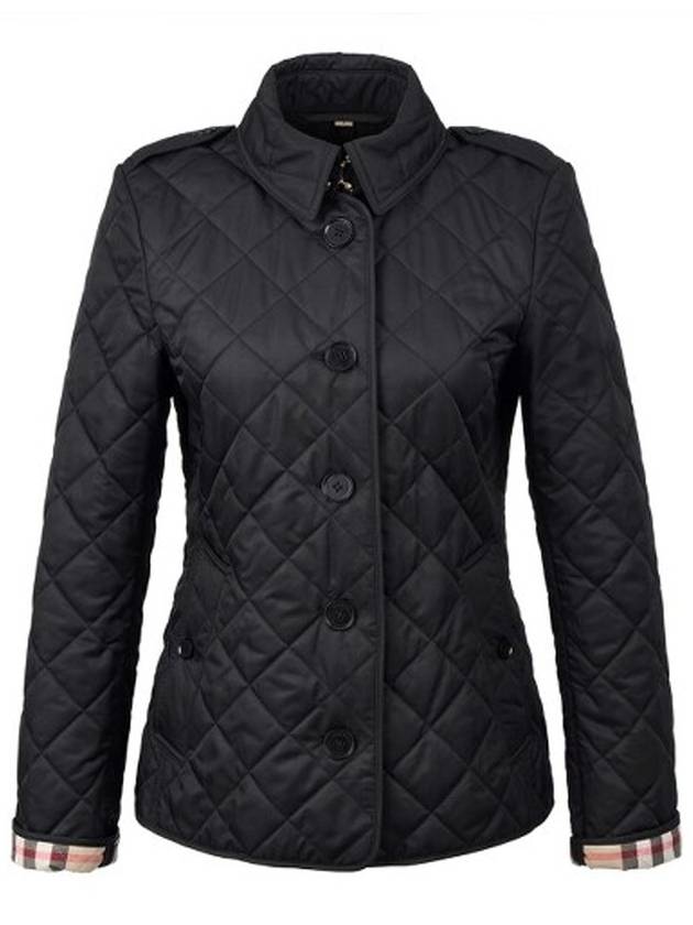 New Frankby Diamond Quilted Jacket Black - BURBERRY - BALAAN 2