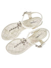 CC Logo Classic Chain Strap Thongs Lambskin Sandals Ivory - CHANEL - BALAAN 2