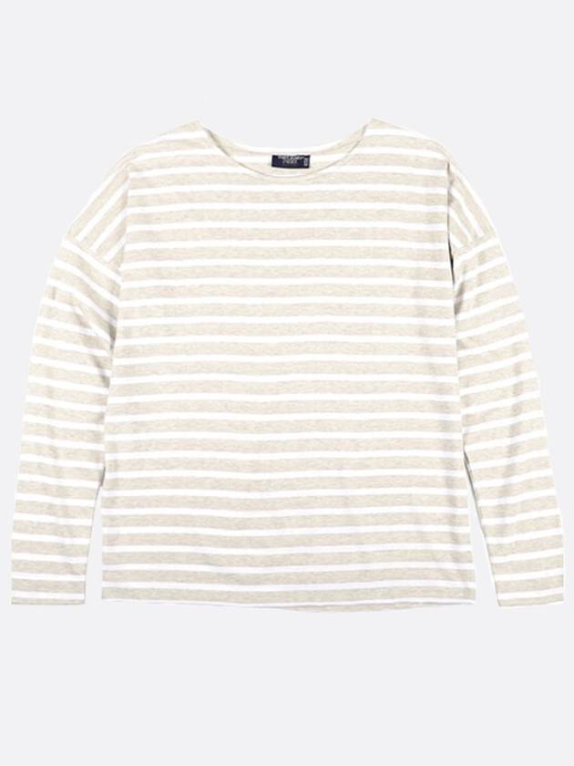 Minquiers Modern Stripe Long Sleeve T-Shirt Natural Neige - SAINT JAMES - BALAAN 2