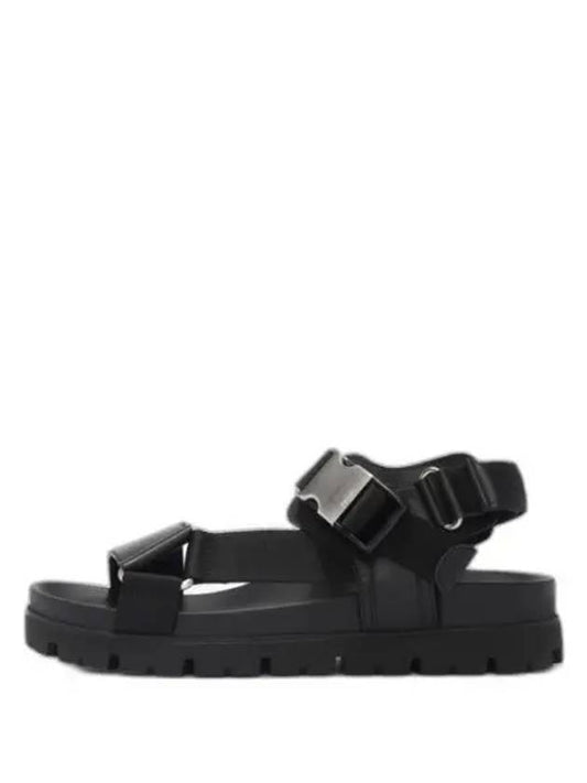 Nylon Buckle Tape Sandals Black - PRADA - BALAAN 2