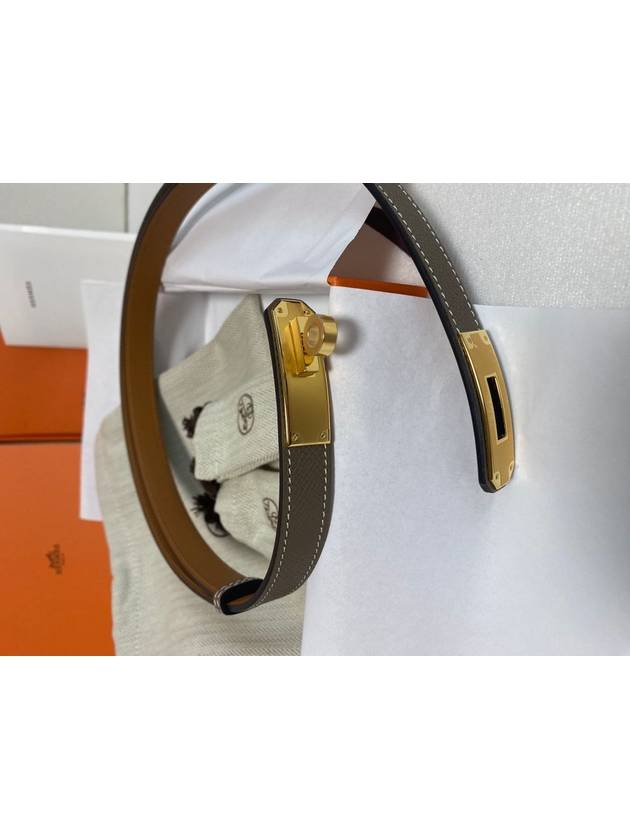 Women's Kelly 18 Belt Gold Etoupe - HERMES - BALAAN 5