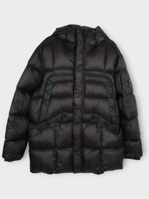 D.D. Shell Hooded Long Down Padding Black - CP COMPANY - BALAAN 3