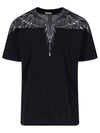 Men's Icon Wings Short Sleeve T-Shirt Black - MARCELO BURLON - BALAAN 2