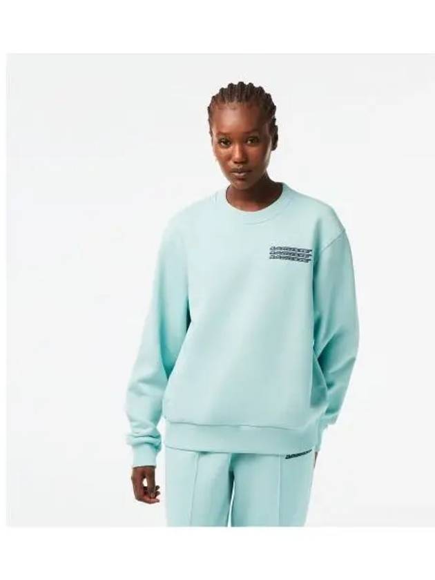 Women s Fleece Sweatshirt Mint - LACOSTE - BALAAN 1