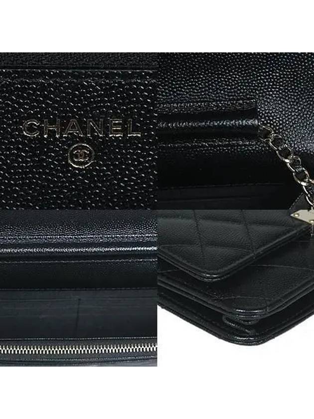 COCO gold logo black caviar quilting WOC cross bag - CHANEL - BALAAN 5