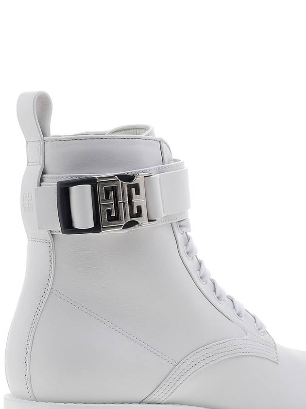 4G Leather Ankle Boots White - GIVENCHY - BALAAN 11