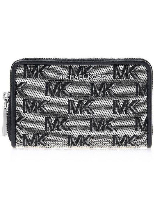 Logo Zip Around Card Wallet Grey - MICHAEL KORS - BALAAN 2