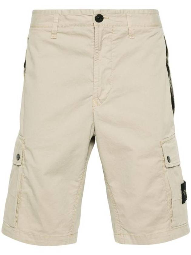 Wappen Cargo Bermuda Shorts Beige - STONE ISLAND - BALAAN 1