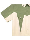 Men's I4SS02GR Shamrock Patch Bowling Shirt Green - IOEDLE - BALAAN 4