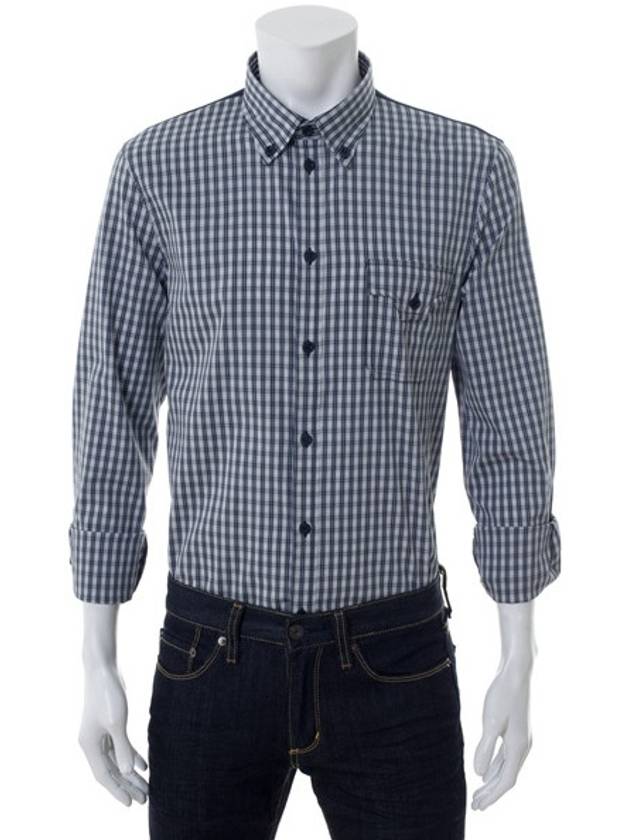 Frankie Morello by Blue Check Shirt with Jersey Back - DAMIR DOMA - BALAAN 7