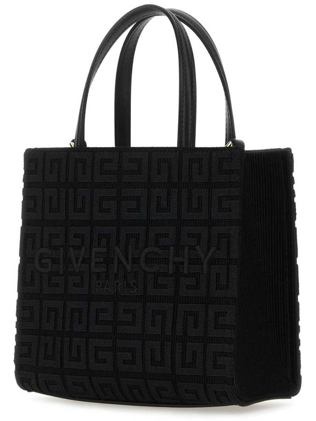 Mini G-Tote Shopping Bag In 4G Embroidery Black - GIVENCHY - BALAAN 3