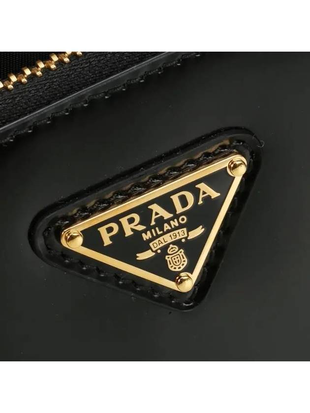 Re-Nylon Brushed Leather Mini Bag Black - PRADA - BALAAN 6