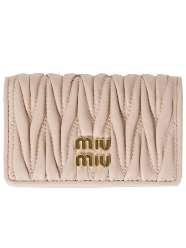 Matelasse Nappa Leather Half Wallet Powder Pink - MIU MIU - BALAAN 2