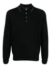 Embroidered Logo Merino Wool PK Shirt Black - PAUL SMITH - BALAAN 2