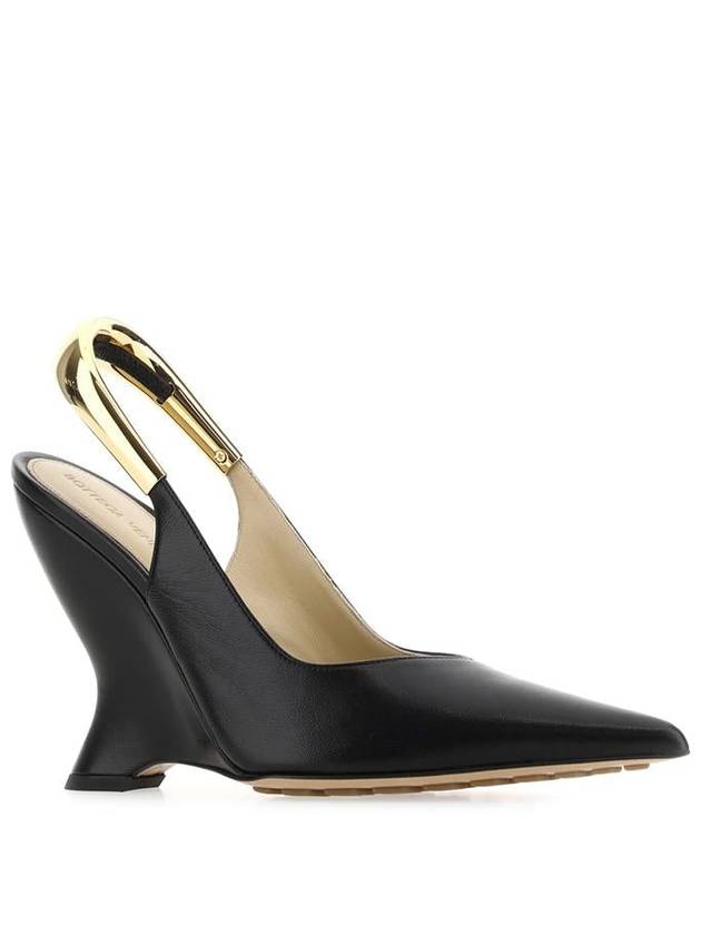 Punta Lambskin Slingback Heel Black - BOTTEGA VENETA - BALAAN 3