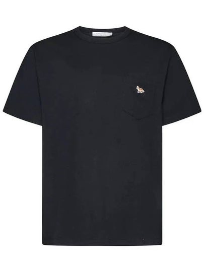 Baby Fox Patch Pocket Short Sleeve T-Shirt Black - MAISON KITSUNE - BALAAN 2