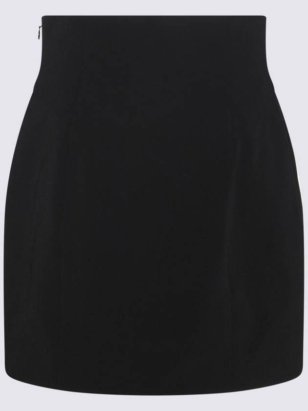 Balmain Black Viscose Skirt - BALMAIN - BALAAN 2