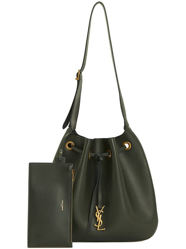 Paris 7 Medium Soft Leather Shoulder Bag Green - SAINT LAURENT - BALAAN 3