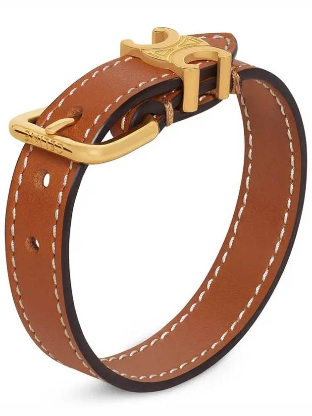 Triomphe Calfskin Bracelet Gold Tan - CELINE - BALAAN 2