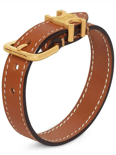 Triomphe Calfskin Bracelet Gold Tan - CELINE - BALAAN 2