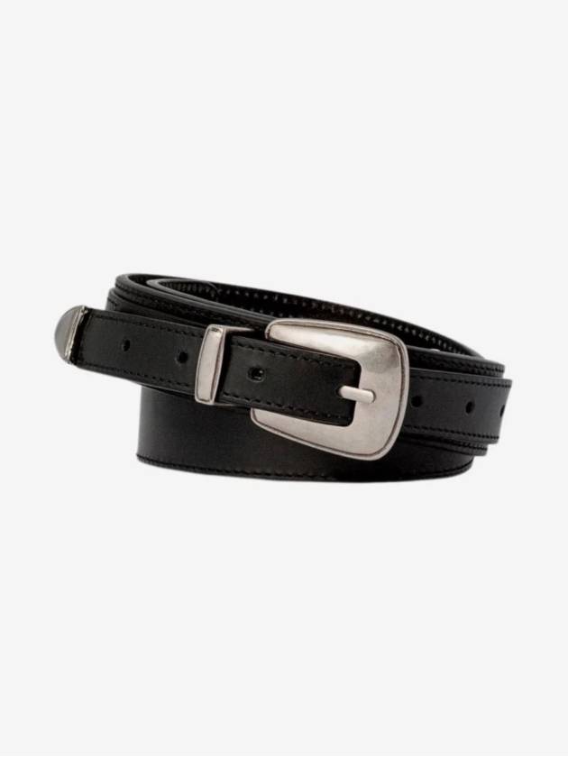 Minimal Western Leather Belt Black - LEMAIRE - BALAAN 3