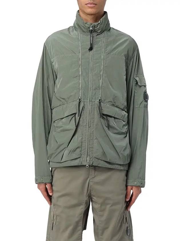 Men's Chrome-R Zip-Up Jacket Green - CP COMPANY - BALAAN 3