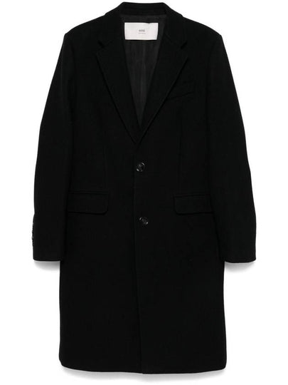 Wool Single Coat Black - AMI - BALAAN 2