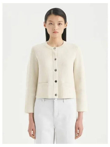 Women s Felt Wool Cashmere Classic Knit Spring Fall Jacket Ivory Domestic Product GM0023121268064 - THEORY - BALAAN 1