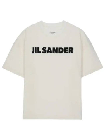 Big logo short sleeve t shirt Porcelain - JIL SANDER - BALAAN 1