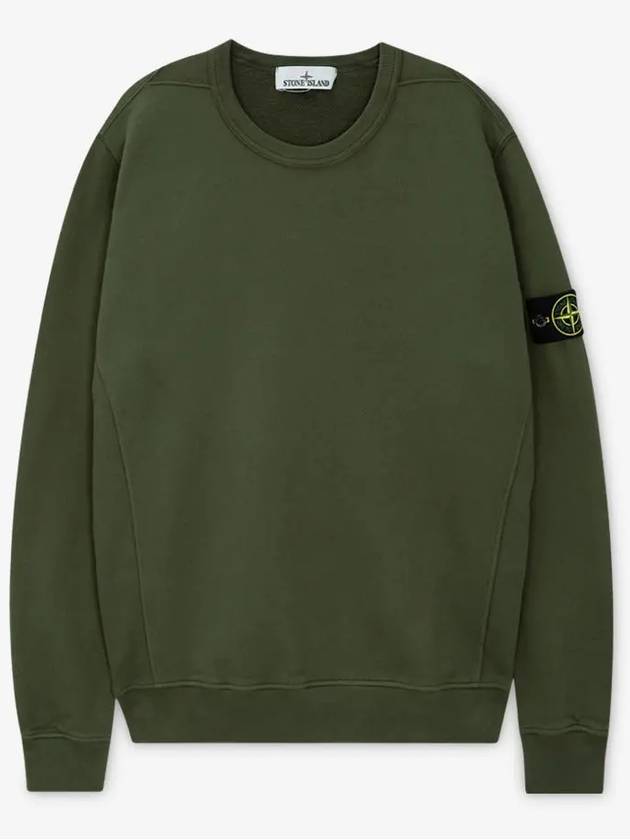 Wappen Patch Crew Neck Cotton Sweatshirt Musk Green - STONE ISLAND - BALAAN 3