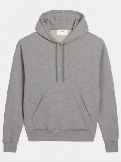 Mini Heart Logo Hoodie Heather Grey - AMI - BALAAN 2