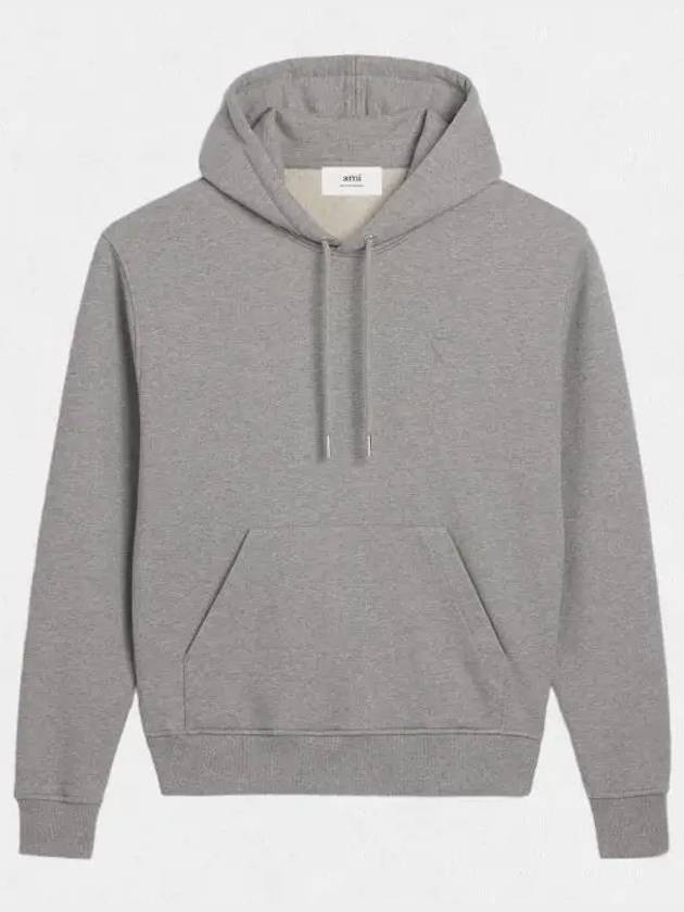 Mini Heart Logo Hoodie Heather Grey - AMI - BALAAN 3