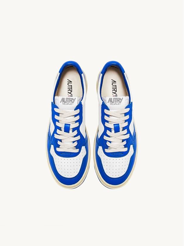 Men's Medalist Low Leather Sneakers Blue - AUTRY - BALAAN 6