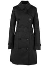 Women's Kensington Trench Coat Black - BURBERRY - BALAAN.