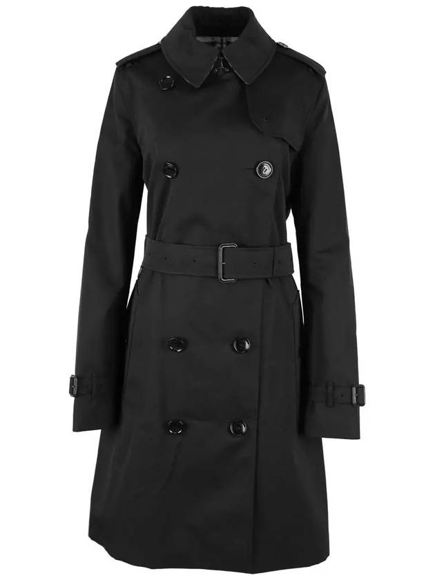 Women's Kensington Trench Coat Black - BURBERRY - BALAAN.