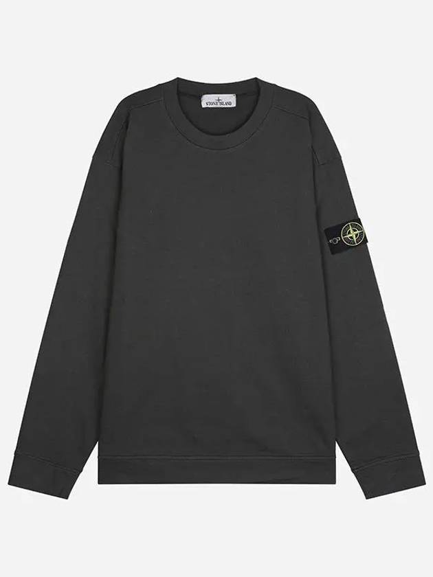 Crewneck Heavy Cotton Jersey Sweatshirt Lead Grey - STONE ISLAND - BALAAN 2