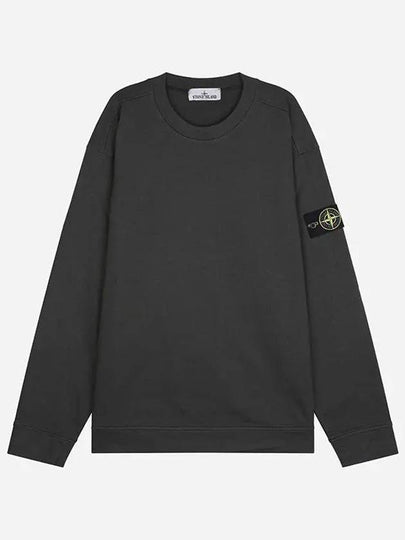 Crewneck Heavy Cotton Jersey Sweatshirt Lead Grey - STONE ISLAND - BALAAN 2