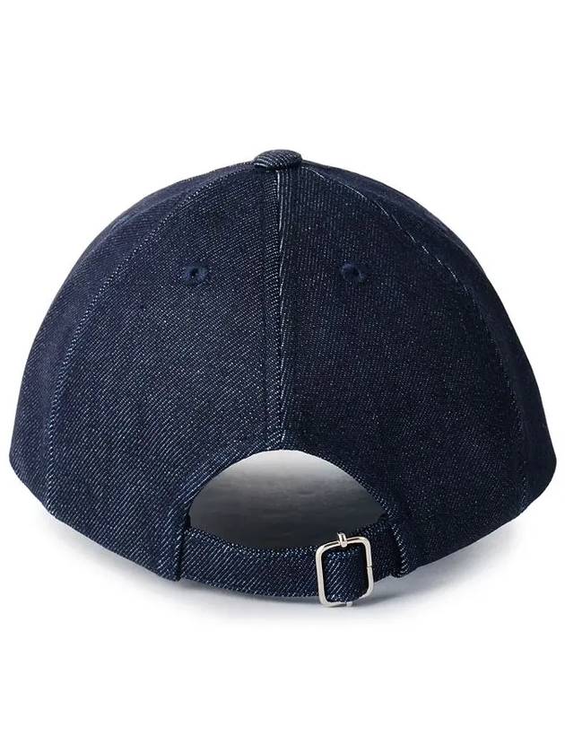 VPC Velvet Logo Denim Ball Cap Navy - A.P.C. - BALAAN 5