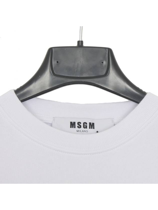 Box Logo Cotton Sweatshirt White - MSGM - BALAAN 3