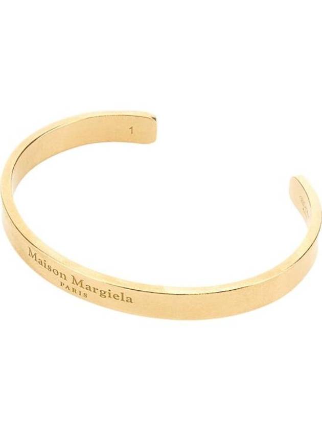 Engraved Logo Cuff Bracelet Gold - MAISON MARGIELA - BALAAN 3