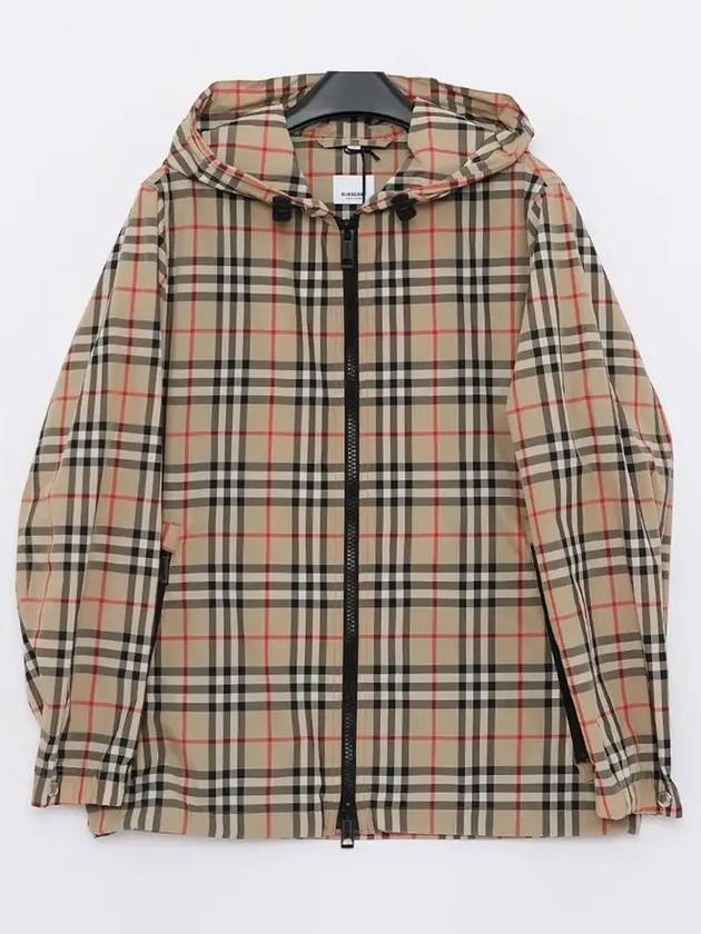 Check Hooded Jacket Archive Beige - BURBERRY - BALAAN 4