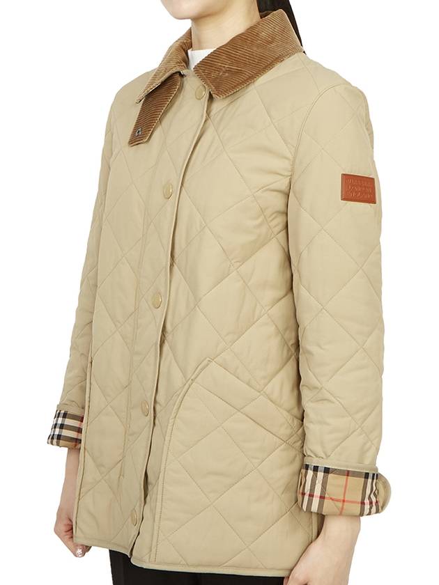 Diamond Quilted Thermoregulated Barn Jacket Honey - BURBERRY - BALAAN 7